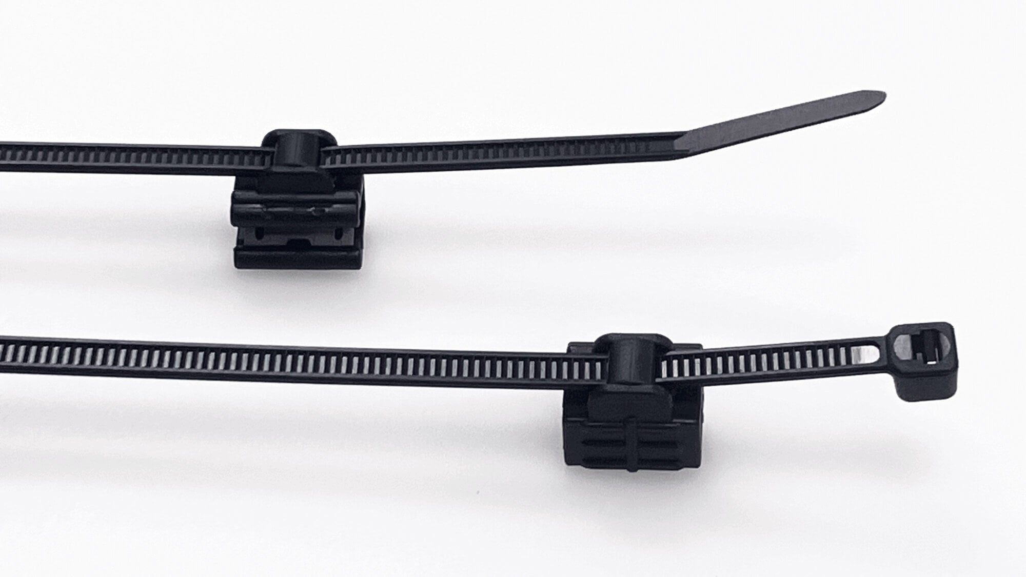 2-Pieces Edge Clip Cable Ties for 1-3mm Panel Inside Serrated