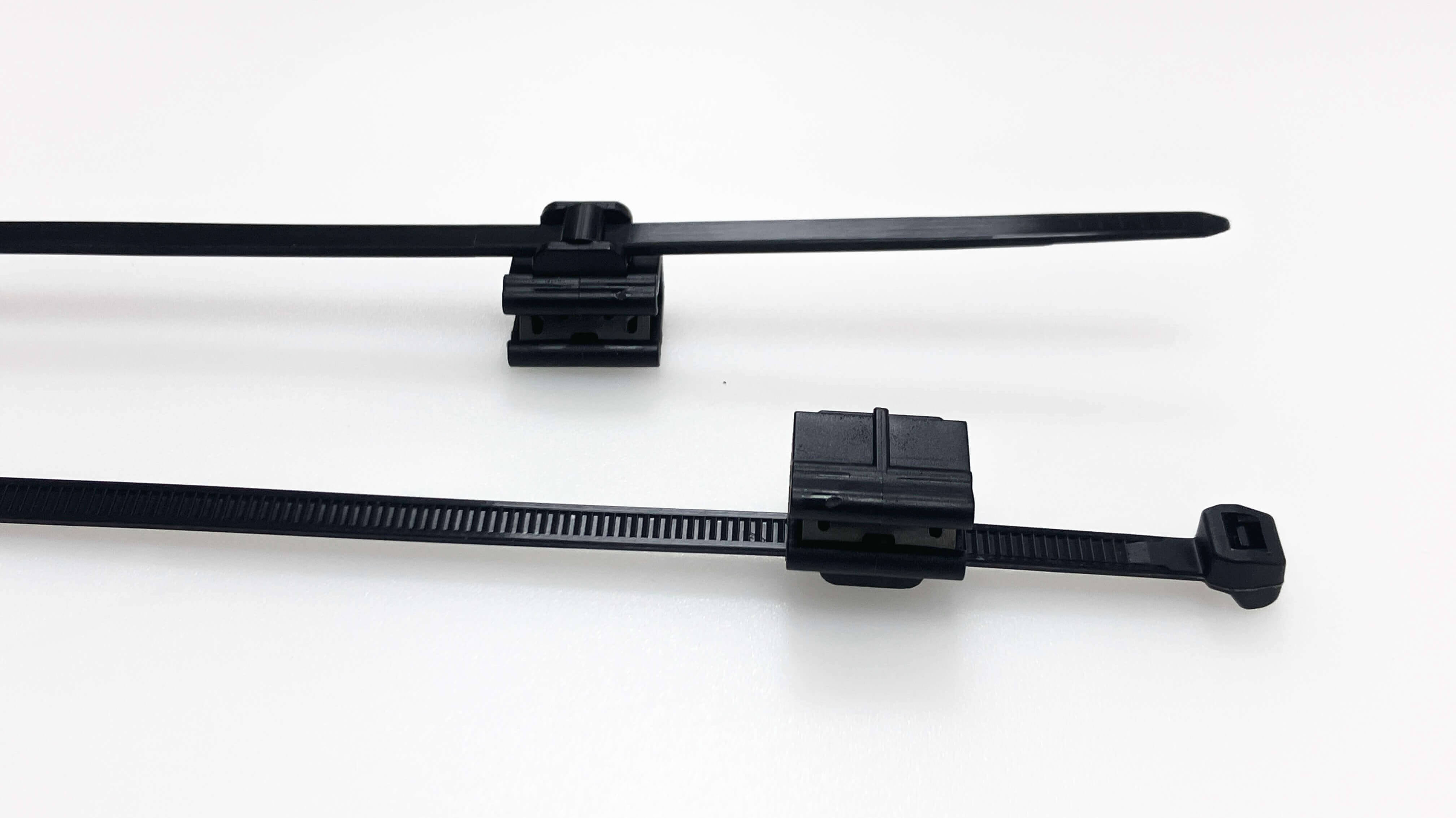 2-Pieces Edge Clip Cable Ties for 1-3mm Panel Outside Serrated